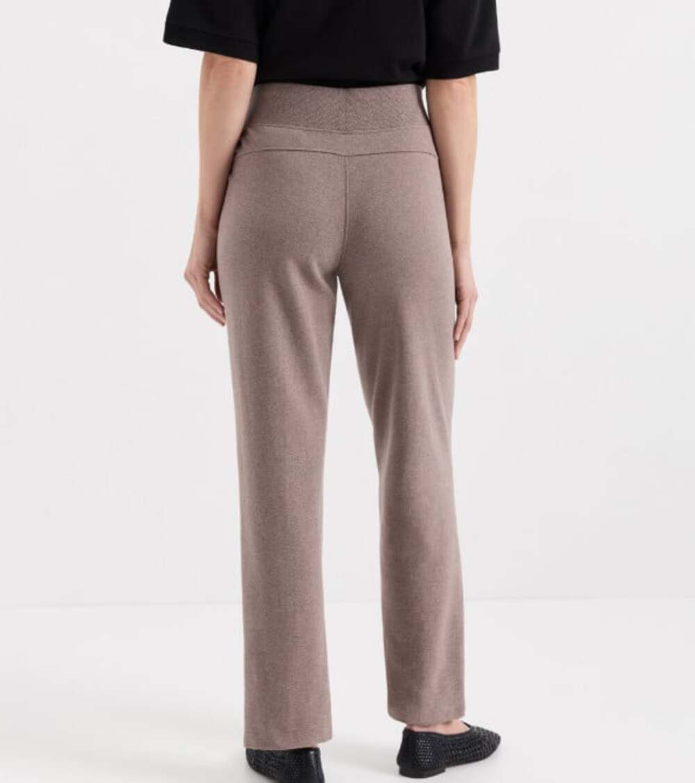 Pact Airplane Wide Leg Pants Women's L Pull On Organic Minimalist Travel Office - Picture 2 of 16